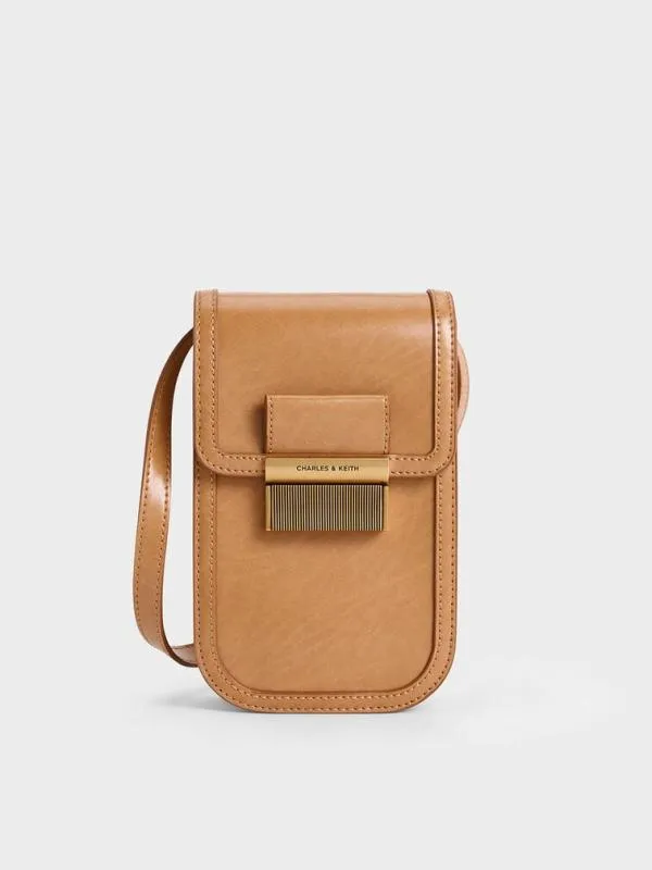 Women Mini Charlot Elongated Crossbody Bag 8211 Toffee CHARLES and KEITH Crossbody Bags Women Mini Charlot Elongated Crossbody Bag 8211 Toffee CHARLES and KEITH Crossbody Bags