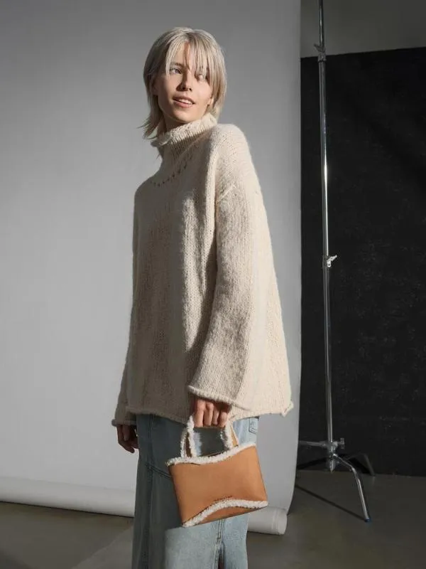 Women Mini Sybill Faux Suede FurTrim Tote Bag 8211 Multi CHARLES and KEITH Tote Bags