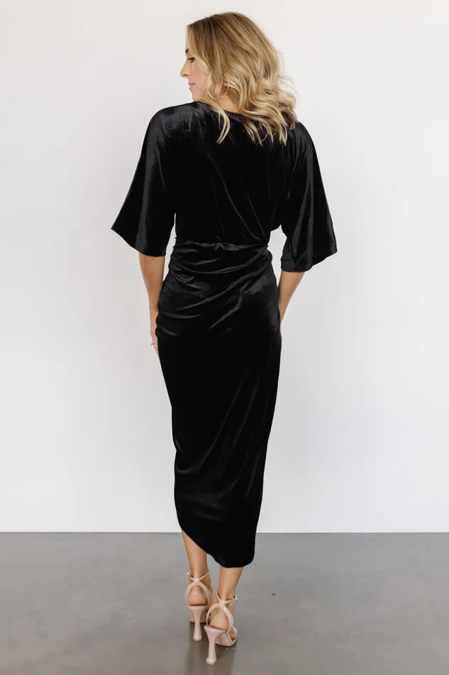 Women Mother Of The Bride Baltic Born Brendyn Ruched Velvet Dress Black Women Mother Of The Bride Baltic Born Brendyn Ruched Velvet Dress Black