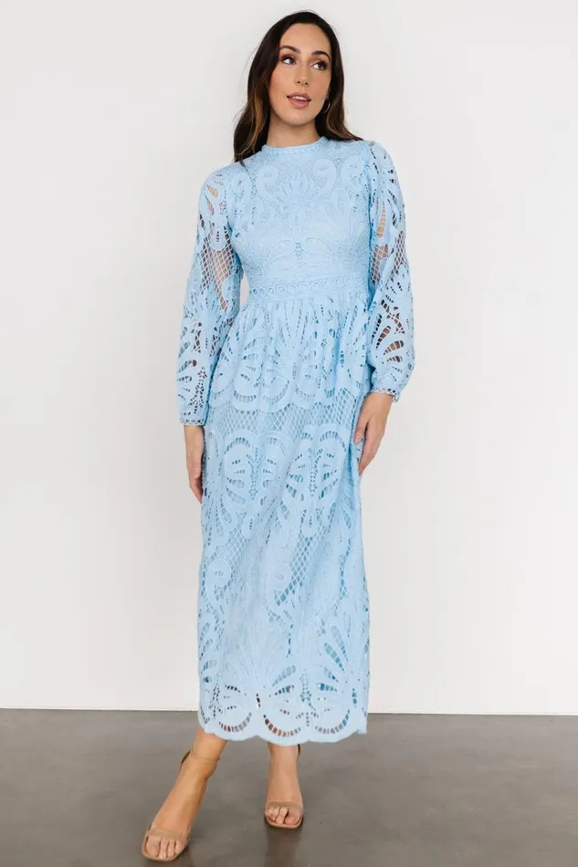 Women Mother Of The Bride Baltic Born Eldora Lace Midi Dress Light Blue Women Mother Of The Bride Baltic Born Eldora Lace Midi Dress Light Blue