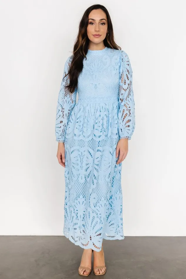 Women Mother Of The Bride Baltic Born Eldora Lace Midi Dress Light Blue Women Mother Of The Bride Baltic Born Eldora Lace Midi Dress Light Blue