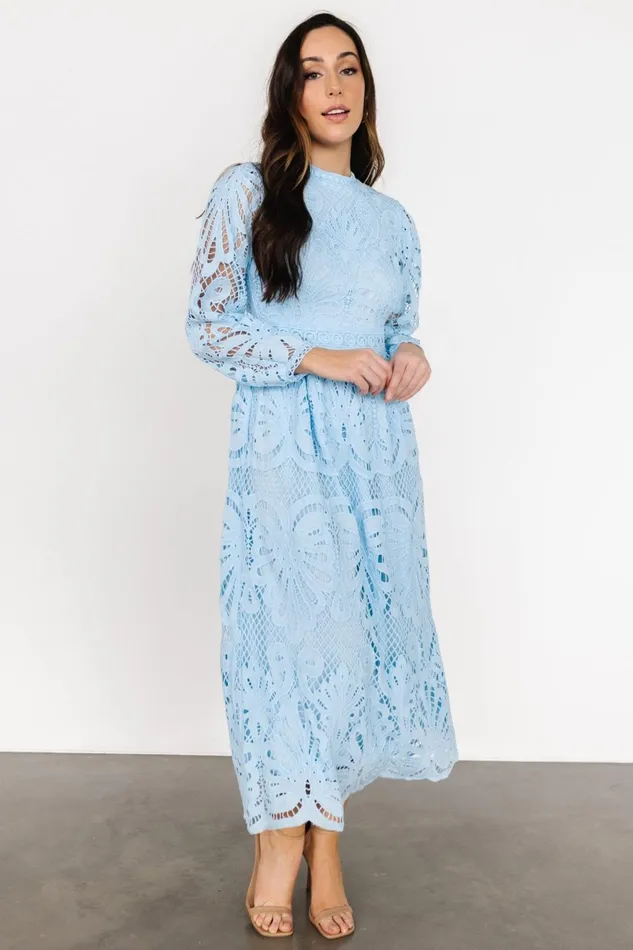 Women Mother Of The Bride Baltic Born Eldora Lace Midi Dress Light Blue Women Mother Of The Bride Baltic Born Eldora Lace Midi Dress Light Blue