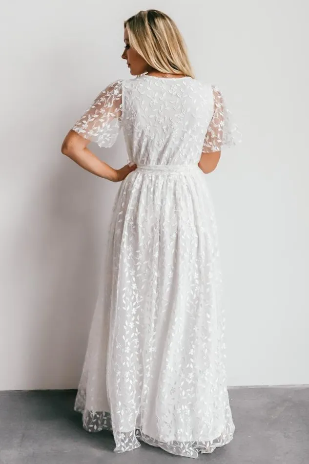 Women Mother Of The Bride Baltic Born Marseille Embossed Maxi Dress White