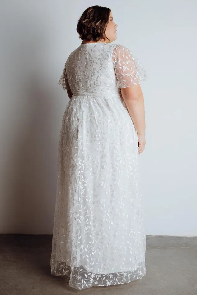 Women Mother Of The Bride Baltic Born Marseille Embossed Maxi Dress White