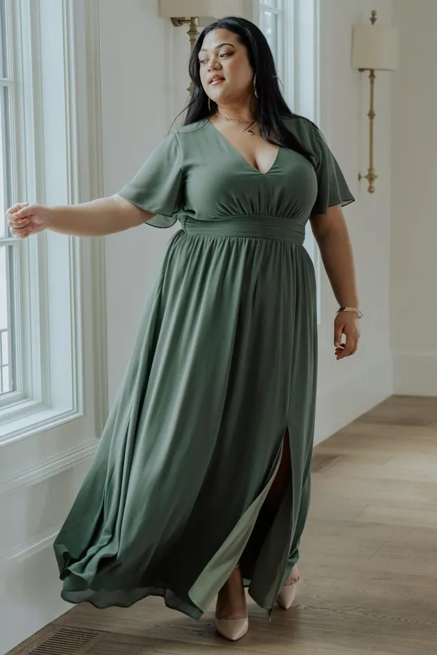 Women Mother Of The Bride Baltic Born Ramona Maxi Dress Dark Sage