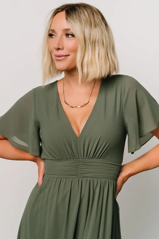 Women Mother Of The Bride Baltic Born Ramona Maxi Dress Dark Sage