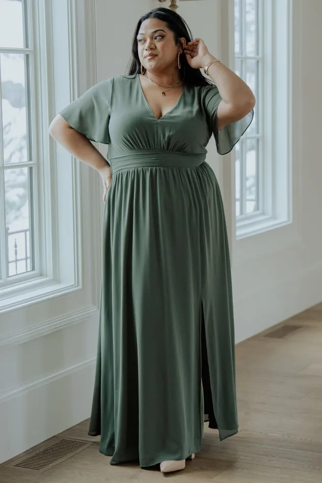 Women Mother Of The Bride Baltic Born Ramona Maxi Dress Dark Sage