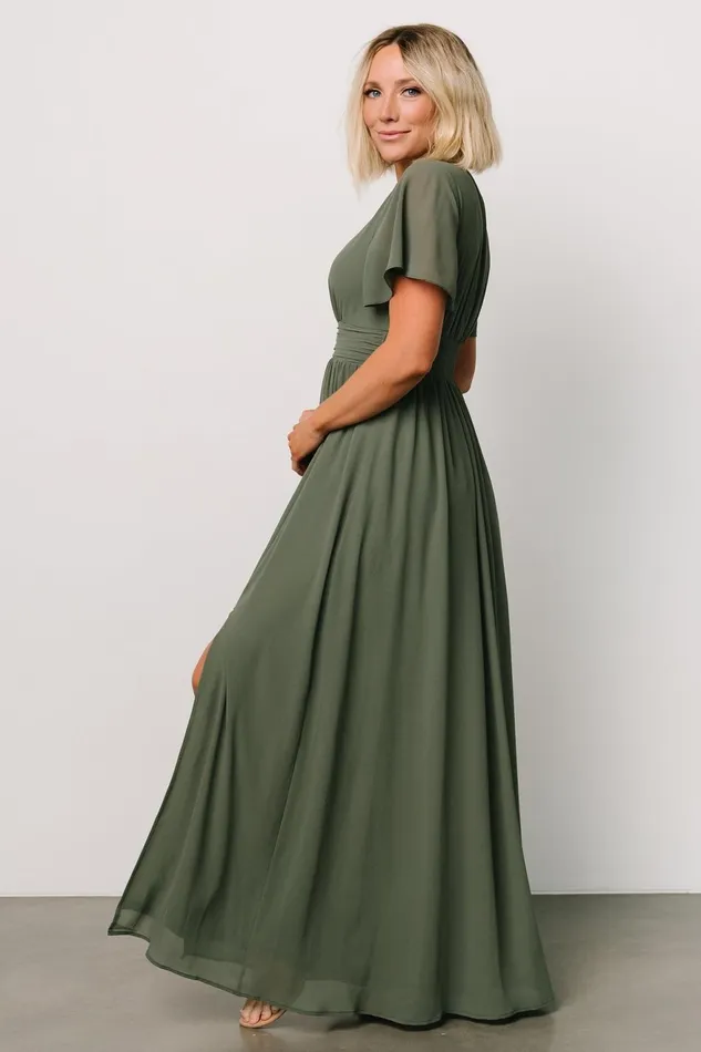 Women Mother Of The Bride Baltic Born Ramona Maxi Dress Dark Sage