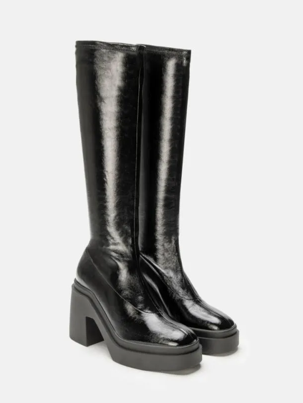 Women NALINI Naplak Stretch Black Clergerie Boots and High Boots