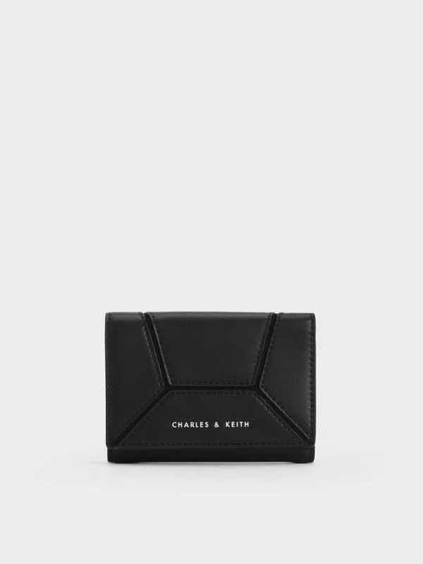 Women Nasrin Geometric Wallet 8211 Noir CHARLES and KEITH Small Wallets