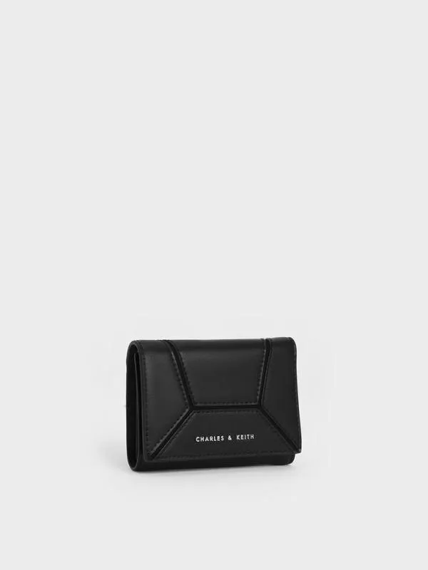 Women Nasrin Geometric Wallet 8211 Noir CHARLES and KEITH Small Wallets