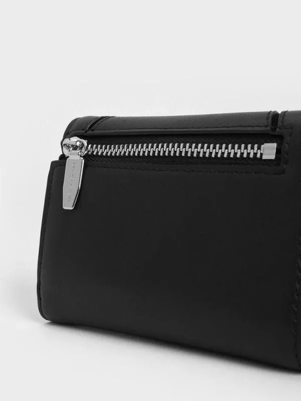 Women Nasrin Geometric Wallet 8211 Noir CHARLES and KEITH Small Wallets