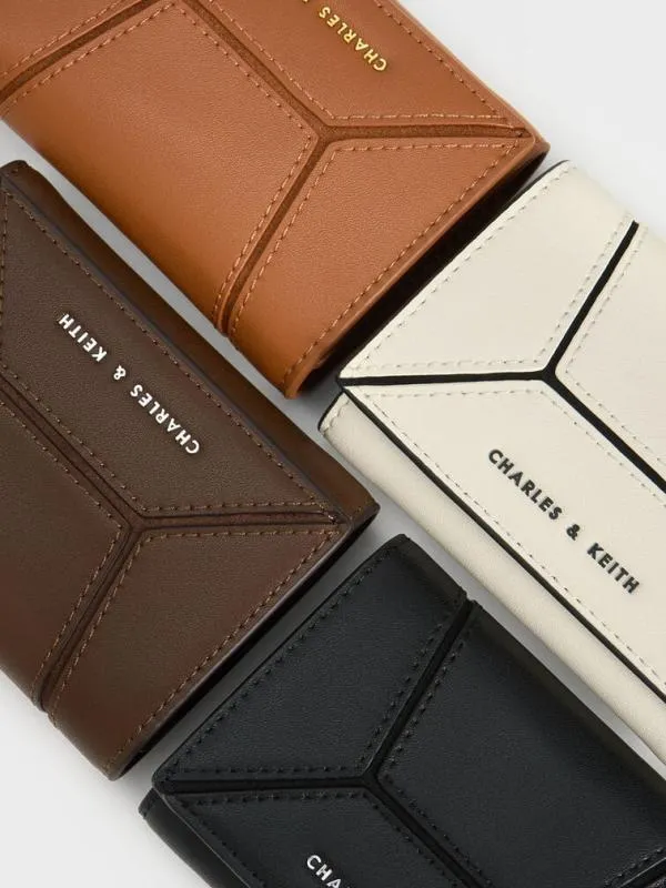 Women Nasrin Geometric Wallet 8211 Noir CHARLES and KEITH Small Wallets