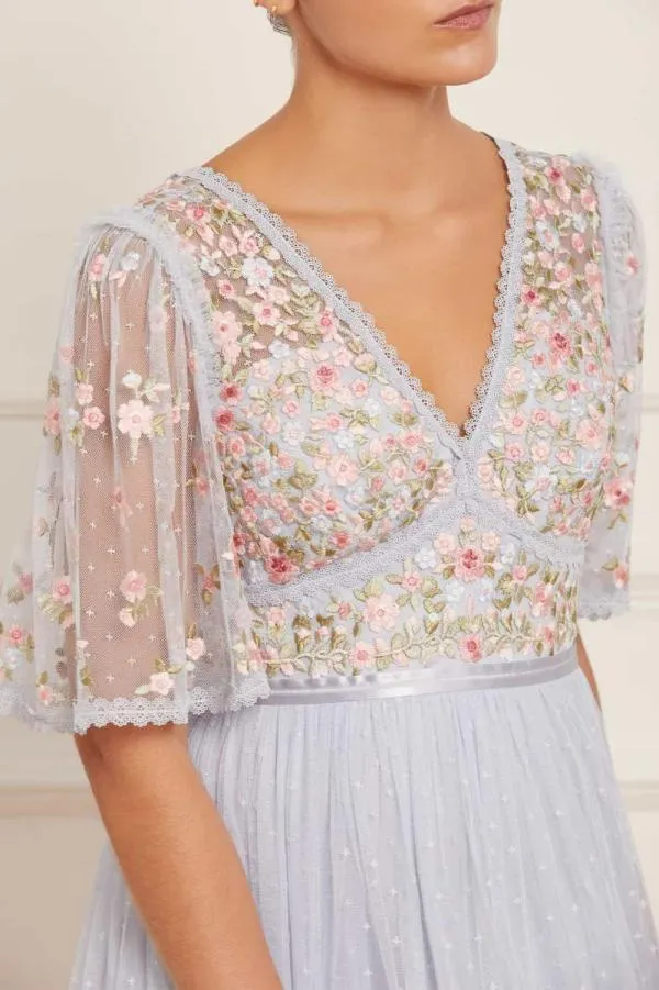 Women Needle and Thread Ribbon Bouquet Bodice Midaxi Dress Blue Women Needle and Thread Ribbon Bouquet Bodice Midaxi Dress Blue