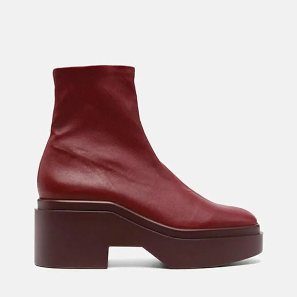 Women NELLE Stretch Garnet Clergerie Ankle Boots