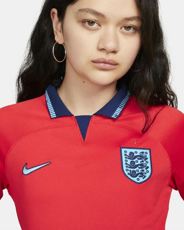 Women Nike All Clothing England 202223 Stadium Away Challenge Redblue Voidblue Fury