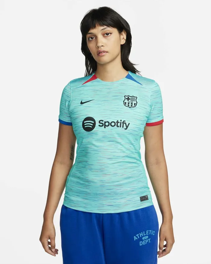 Women Nike All Clothing FC Barcelona 202324 Stadium Third Light Aquaroyal Blueuniversity Redblack Women Nike All Clothing FC Barcelona 202324 Stadium Third Light Aquaroyal Blueuniversity Redblack