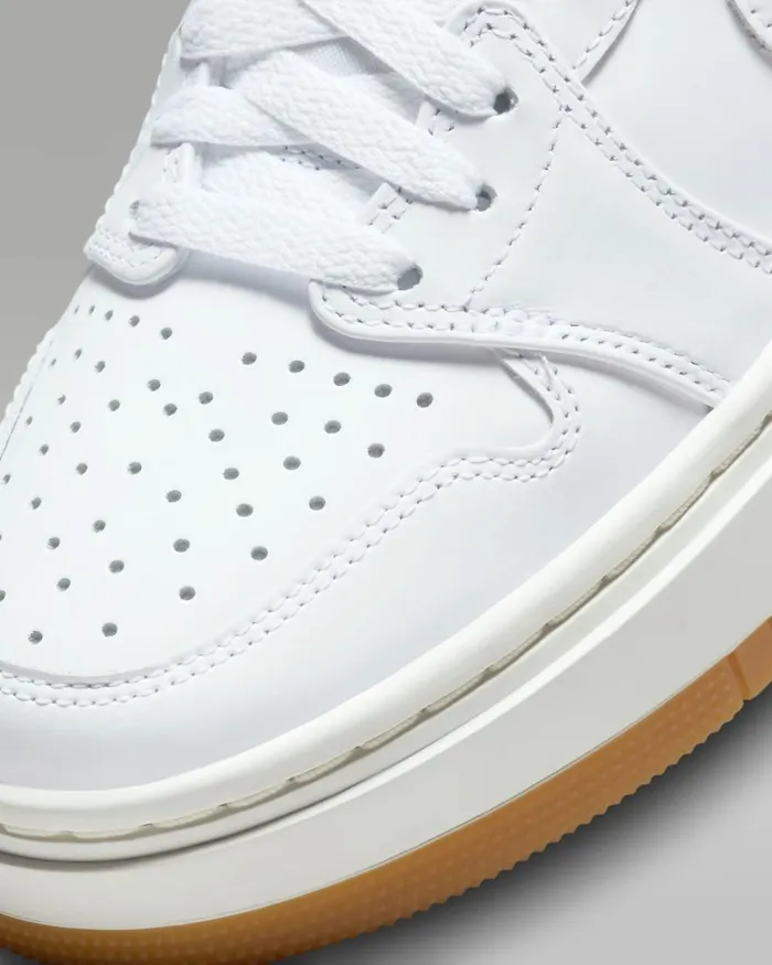 Women Nike All Shoes Air Jordan 1 Elevate High SE Whitesailgum Light Brownwhite
