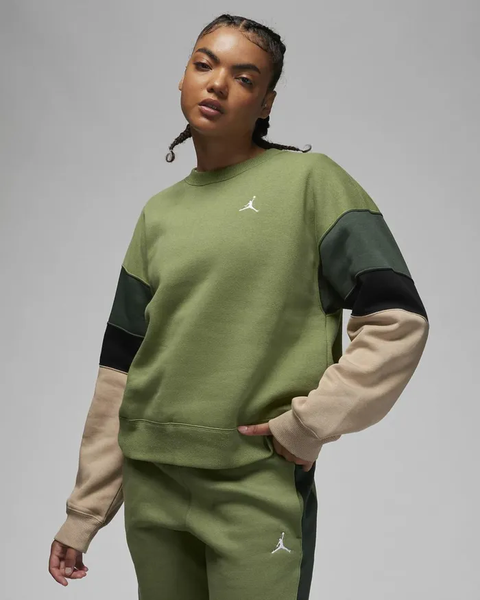 Women Nike Matching Sets Jordan Brooklyn Fleece Sky J Light Olivedesertwhite
