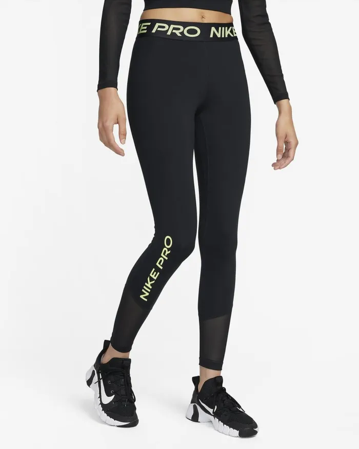 Women Nike Matching Sets Pro Blackblacklight Lemon Twistlight Lemon Twist