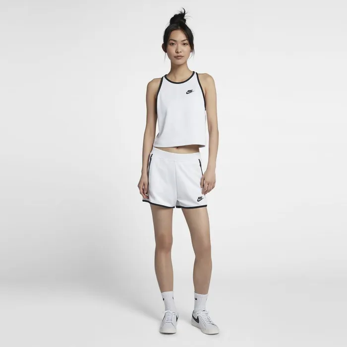 Women Nike Tops And TShirts Sportswear Tech Fleece Whiteblack