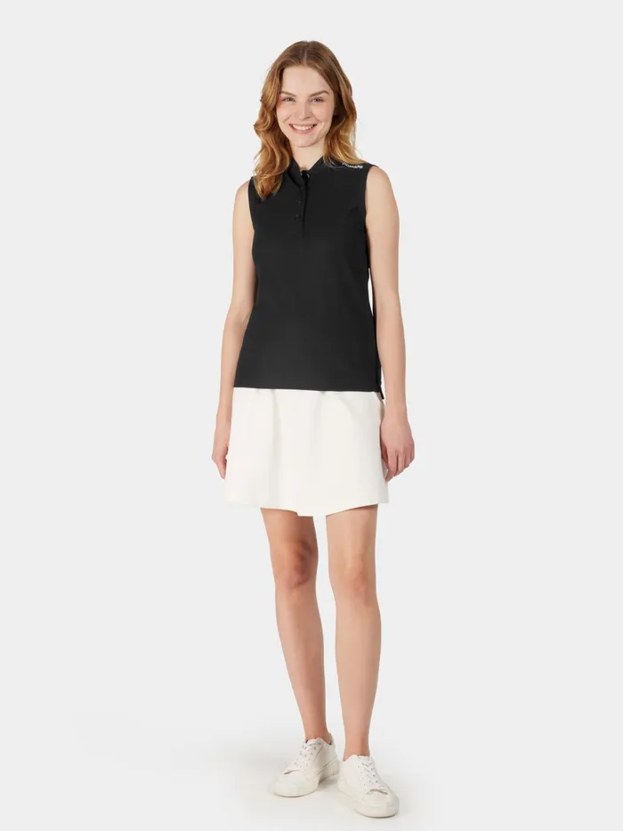 Women Nikki Sleeveless Polo Black Didriksons TShirts