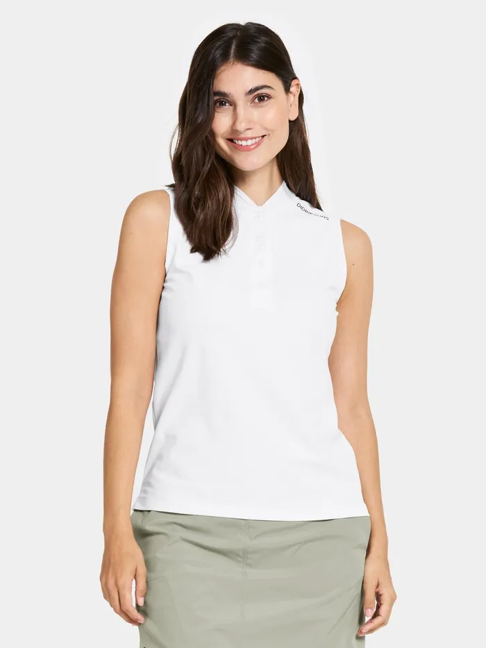 Women Nikki Sleeveless Polo Snow White Didriksons TShirts