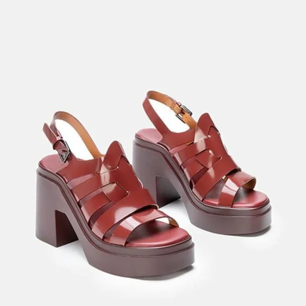 Women NINDY Gloss Garnet Clergerie Sandals