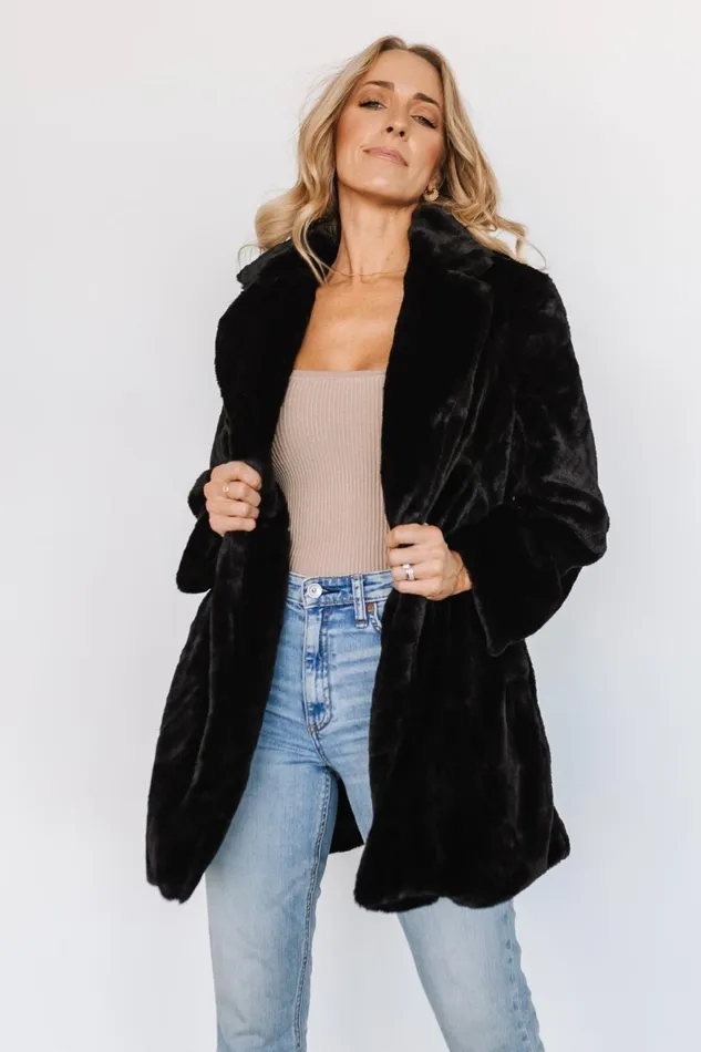 Women Outerwear Baltic Born Narla Faux Fur Coat Black