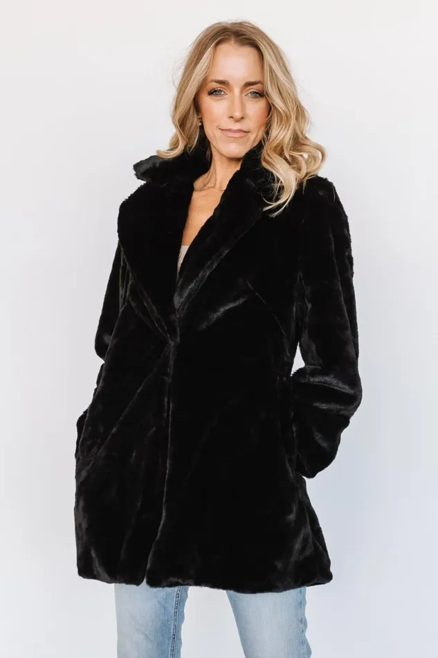 Women Outerwear Baltic Born Narla Faux Fur Coat Black Women Outerwear Baltic Born Narla Faux Fur Coat Black