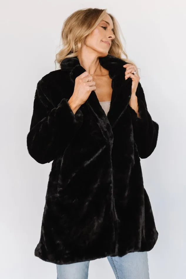 Women Outerwear Baltic Born Narla Faux Fur Coat Black Women Outerwear Baltic Born Narla Faux Fur Coat Black