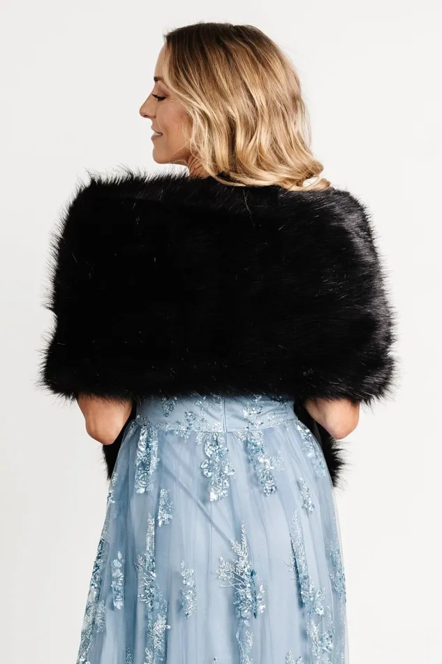 Women Outerwear Baltic Born Valerie Faux Fur Shawl Black Women Outerwear Baltic Born Valerie Faux Fur Shawl Black