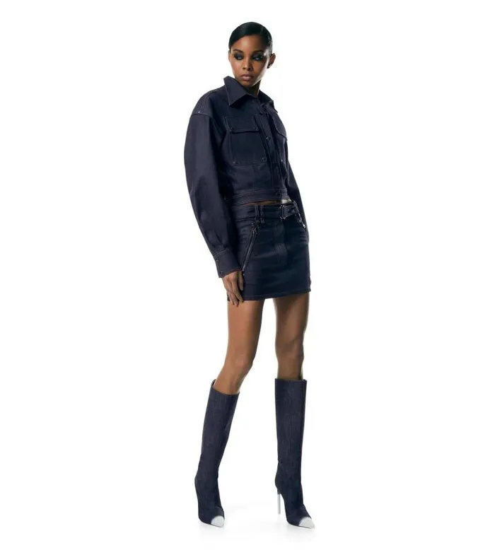 Women Outerwear Tom Ford Lightweight Denim Cropped Blouson Dark Indigo Women Outerwear Tom Ford Lightweight Denim Cropped Blouson Dark Indigo