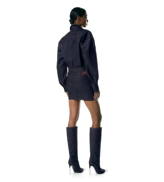 Women Outerwear Tom Ford Lightweight Denim Cropped Blouson Dark Indigo Women Outerwear Tom Ford Lightweight Denim Cropped Blouson Dark Indigo