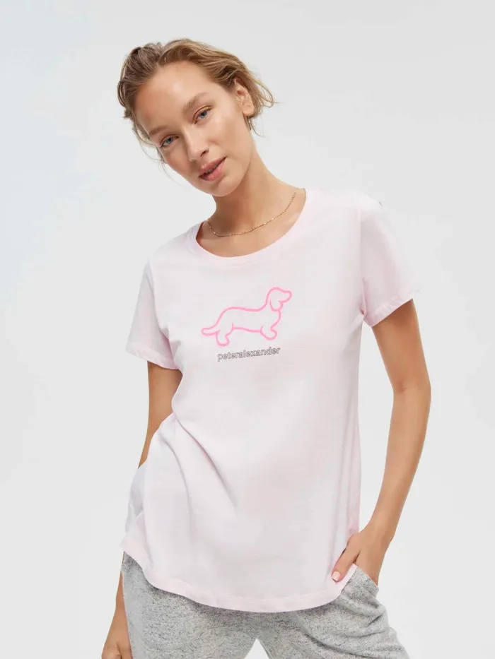 Women PA Classic Penny Tee Mid Pink Peter Alexander Classic Tops