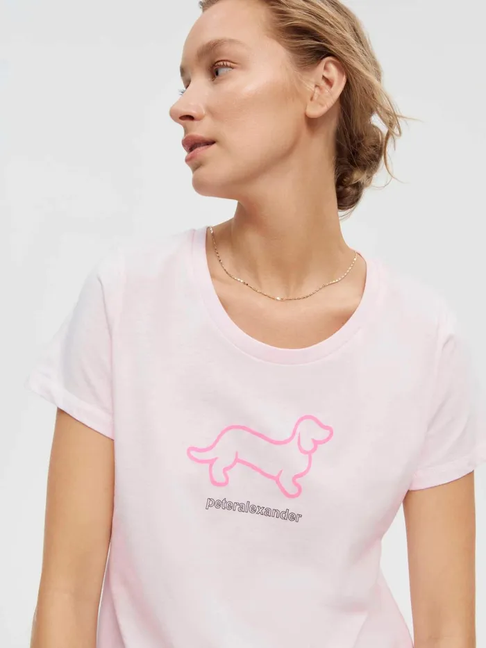 Women PA Classic Penny Tee Mid Pink Peter Alexander Classic Tops