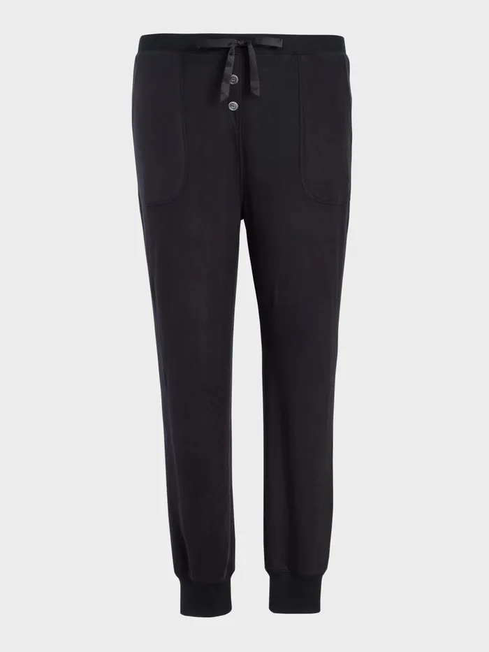 Women PA Plus Black Plush Easy Pj Pant Black Peter Alexander Lounge