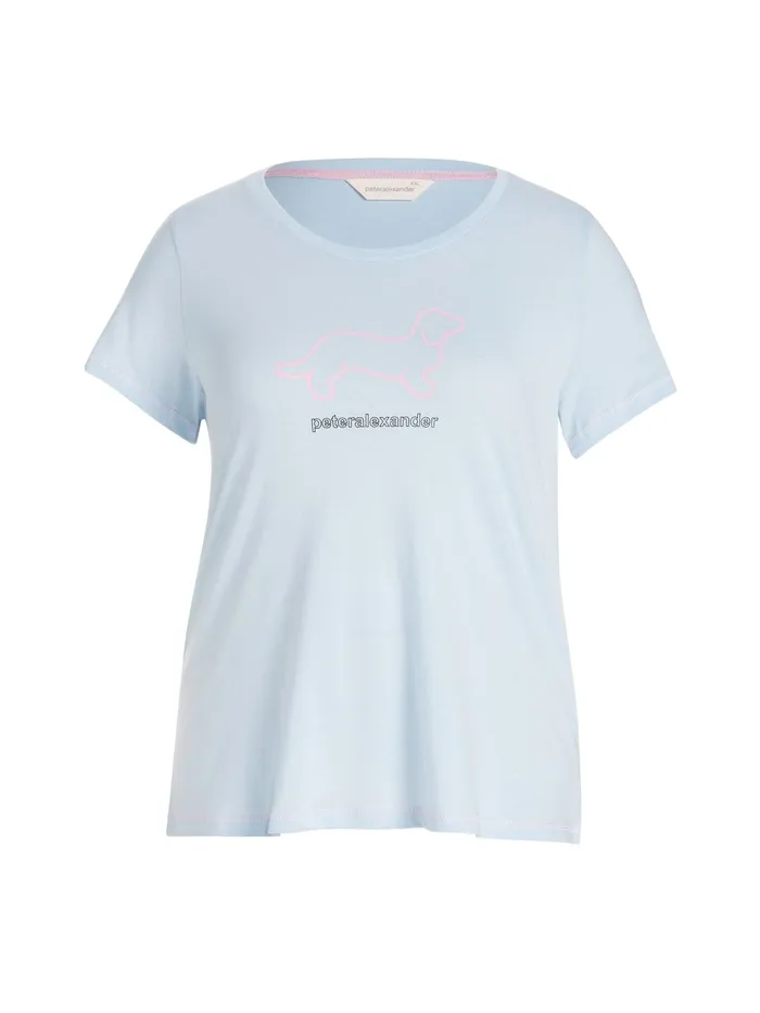 Women PA Plus Classic Penny Tee Navy Peter Alexander Classic Tops