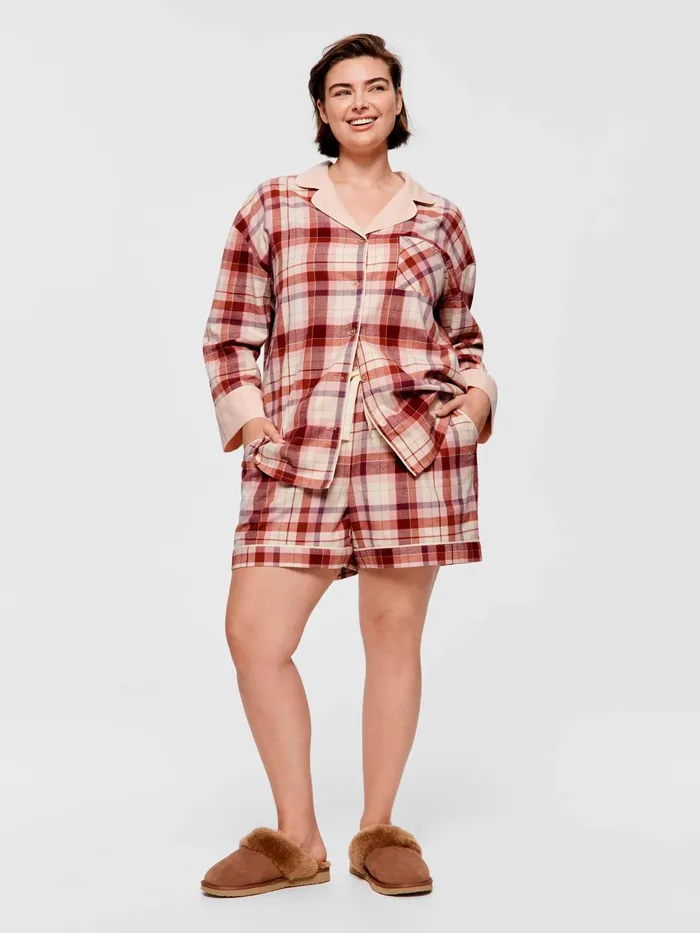 Women PA Plus Cream Check Short Multi Peter Alexander Shorts