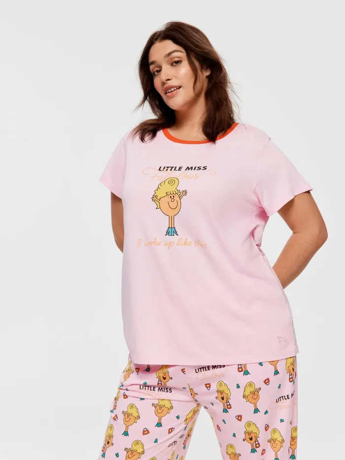 Women PA Plus Little Miss Fabulous Tee Pink Peter Alexander Tops