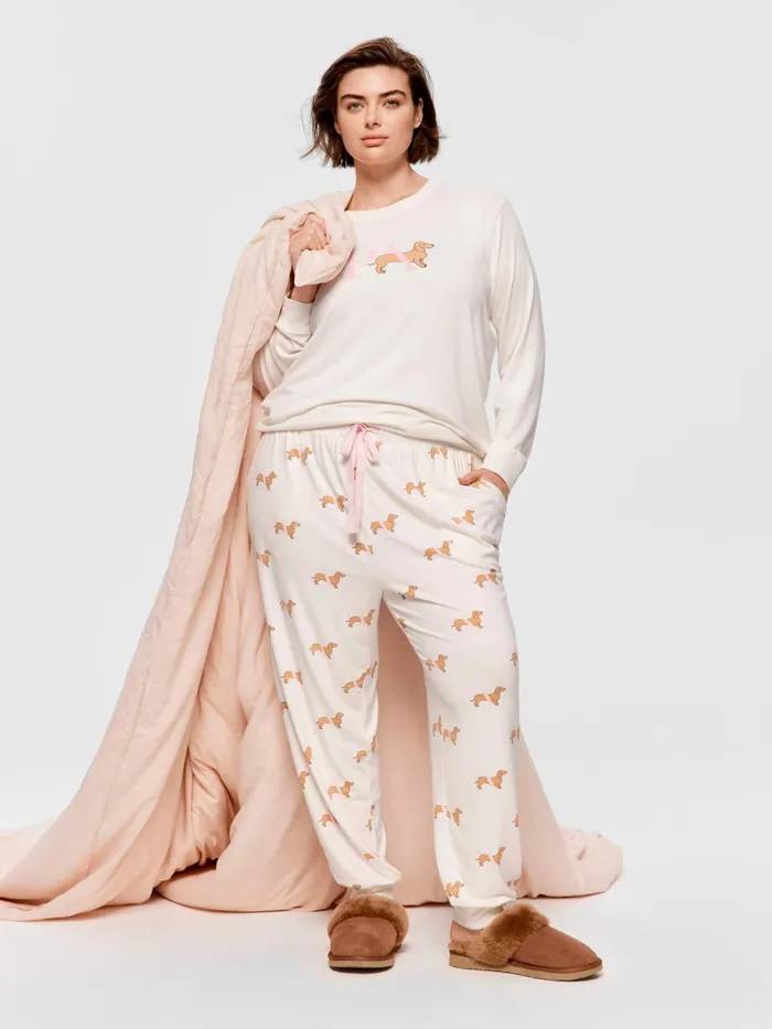 Women PA Plus Penny Plush Easy Pj Pant Multi Peter Alexander Online Only Styles