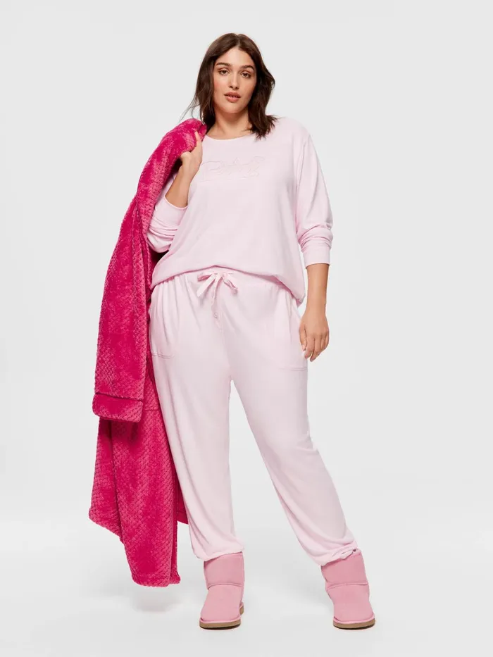 Women PA Plus Pink Plush Easy Pj Pant Pink Peter Alexander Lounge