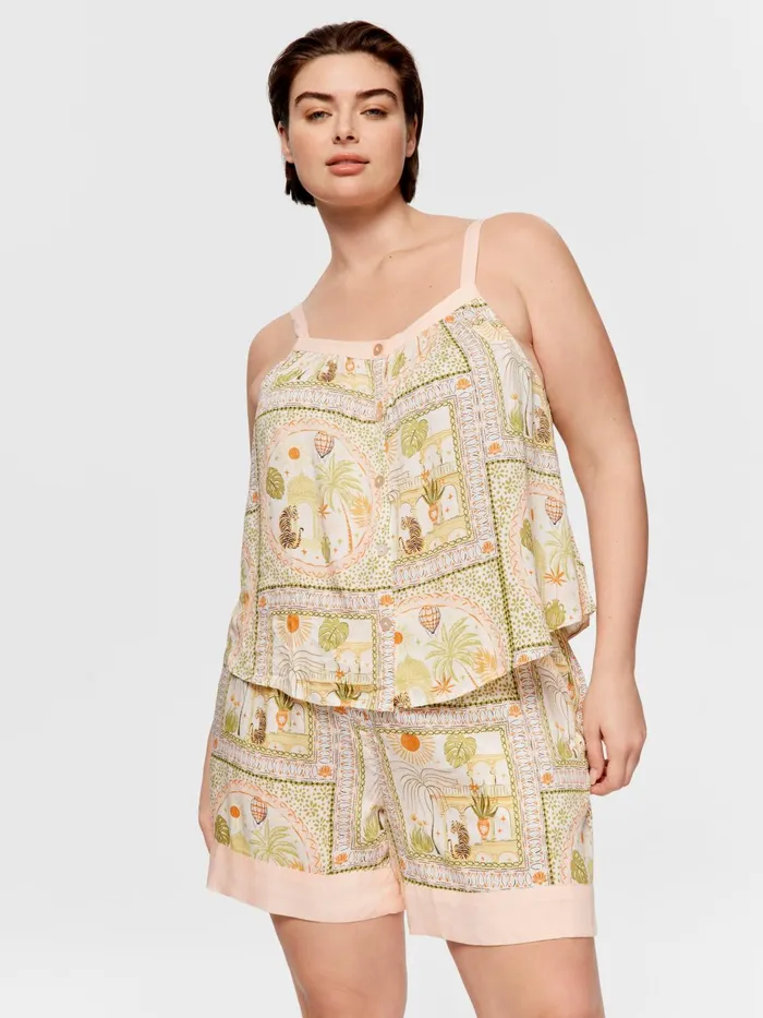 Women PA Plus Scarf Print Cami Multi Peter Alexander Tops