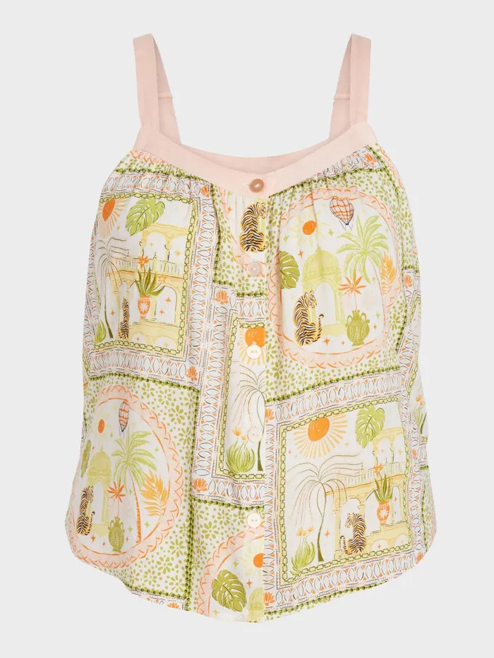 Women PA Plus Scarf Print Cami Multi Peter Alexander Tops