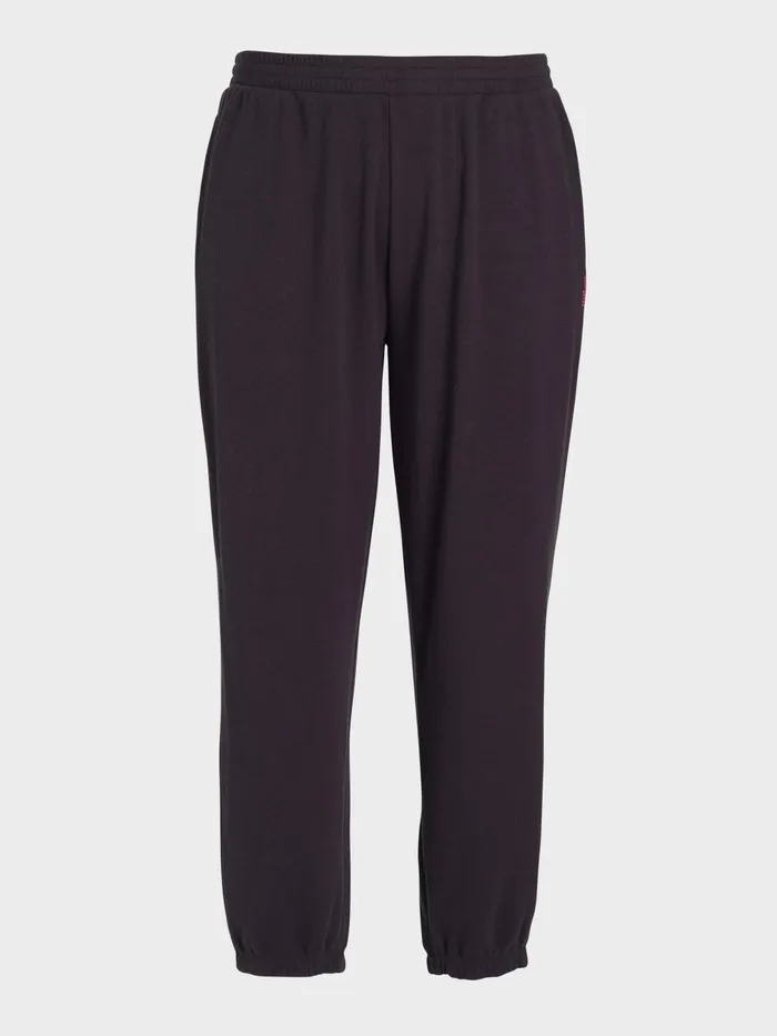 Women PA Plus Waffle Track Pj Pant Charcoal Peter Alexander Lounge