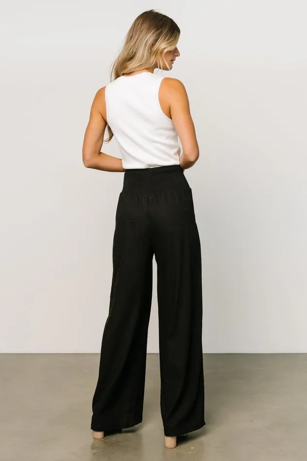 Women Pants Baltic Born Parvati Smocked Waist Pants Black Women Pants Baltic Born Parvati Smocked Waist Pants Black