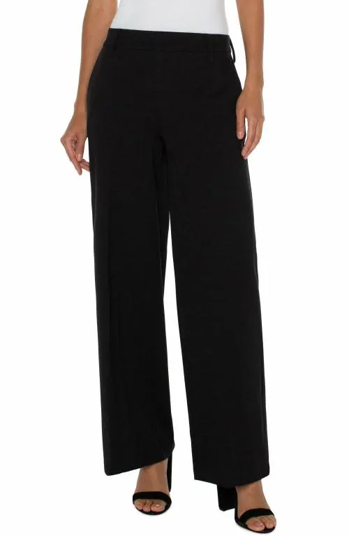 Women Pants Liverpool Los Angeles Kelsey Wide Leg Trouser Black