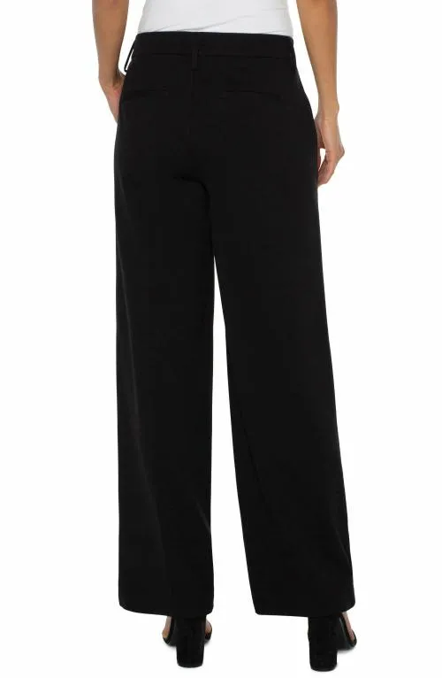 Women Pants Liverpool Los Angeles Kelsey Wide Leg Trouser Black
