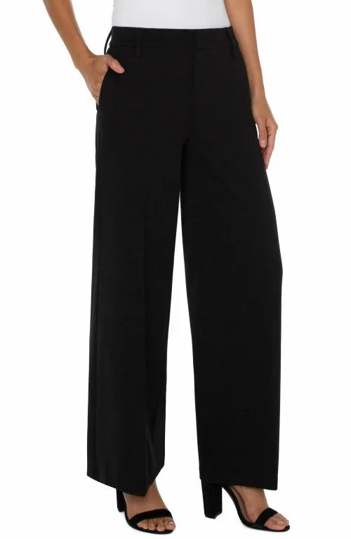 Women Pants Liverpool Los Angeles Kelsey Wide Leg Trouser Black
