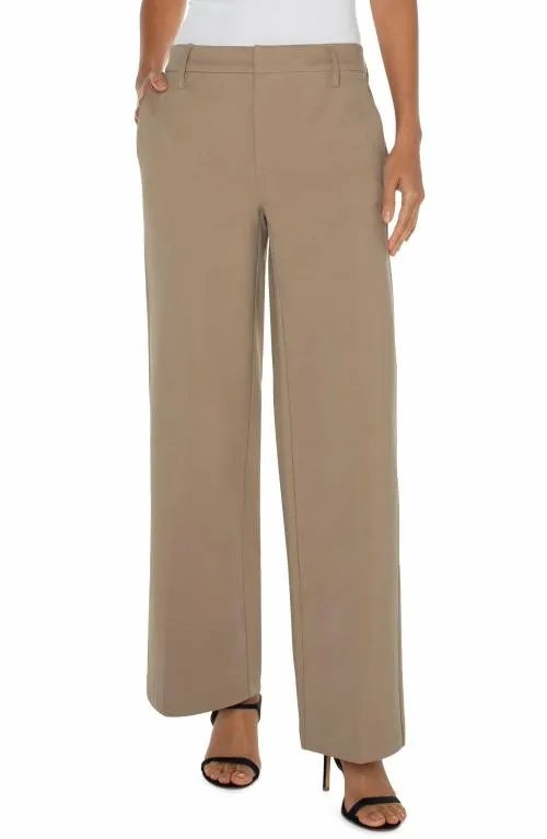 Women Pants Liverpool Los Angeles Kelsey Wide Leg Trouser Palo Santo